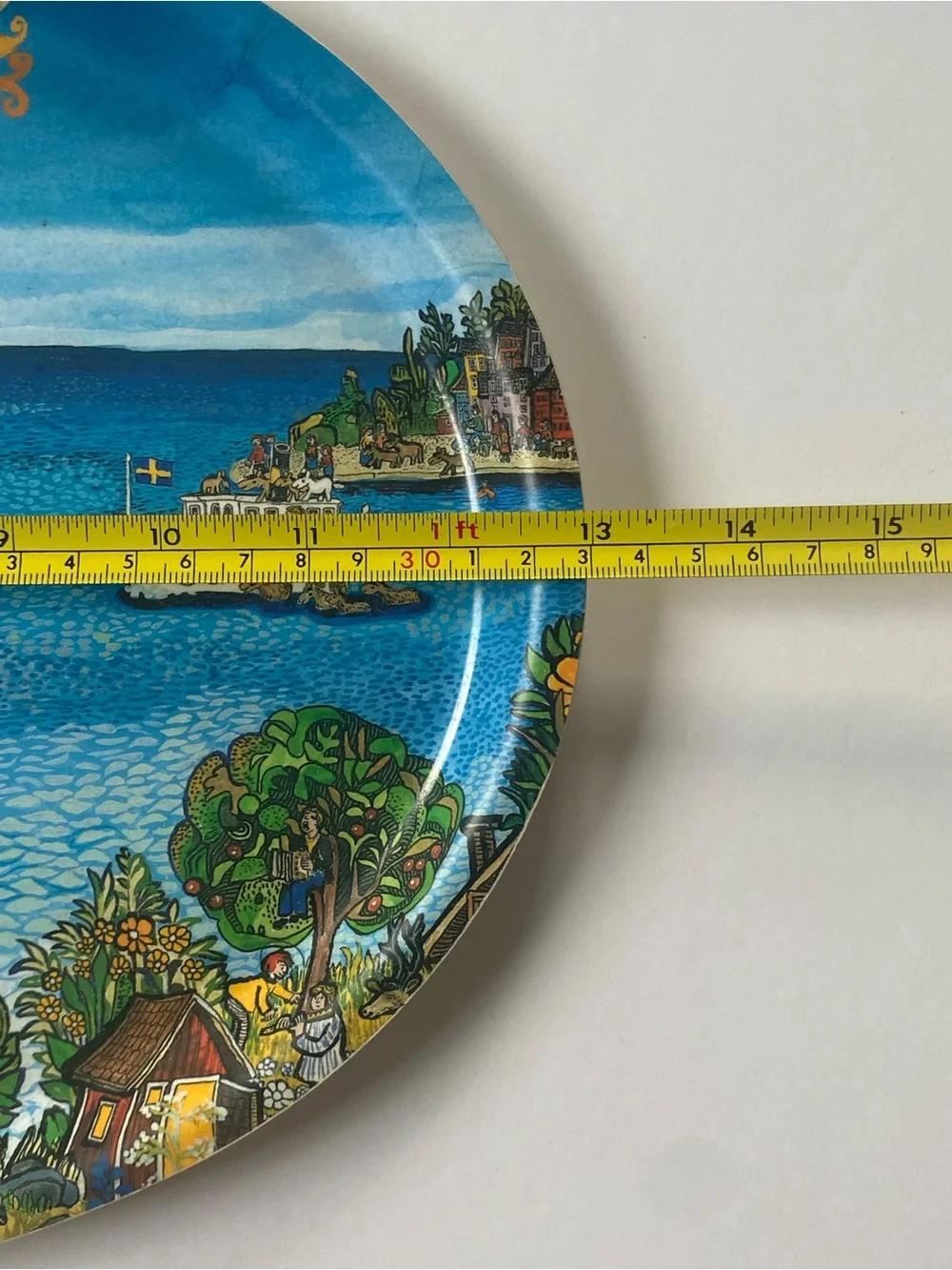Bengt Elde Stockholm Tray Melamine 13” Swedish Folk Art Mid Century Mod Sweden